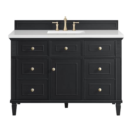 James Martin Vanities 48'' Single Vanity, Black Onyx 424-V48-M-BKO